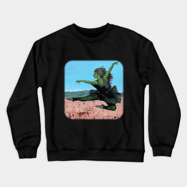 Fairy Tale Goblins Dancing Crewneck Sweatshirt by Helms Art Creations